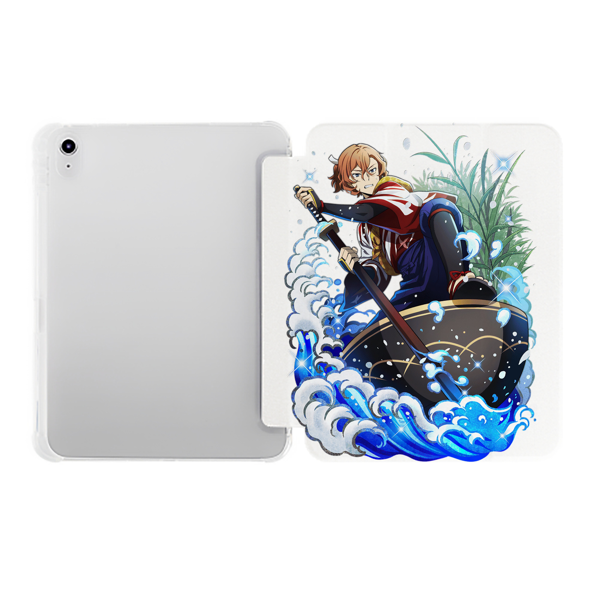 （画像用） 文豪ストレイドッグス Bungo Stray Dogs IPad ケース ペン収納付き 三つ折りスタンド PUレザー×シリコン 対応機種9.5/10.5/10.9インチ